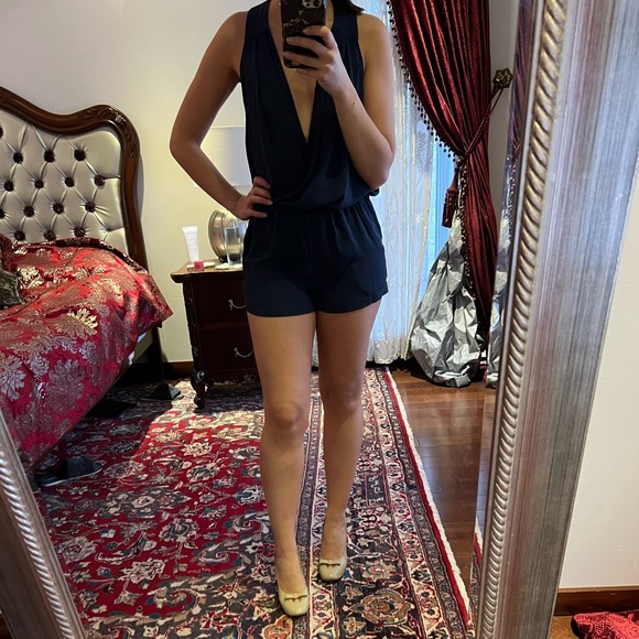 BCBG MaxAzria navy Thalia romper - Picture 1 of 5